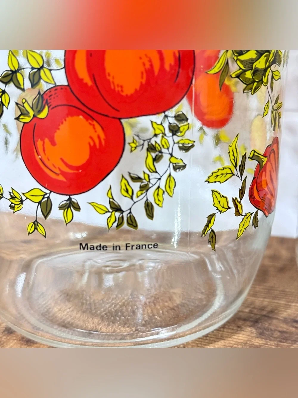 ARC France Vintage Spice Of Life Mushroom Glass Canister Jar Set Of 3 1970s MCM